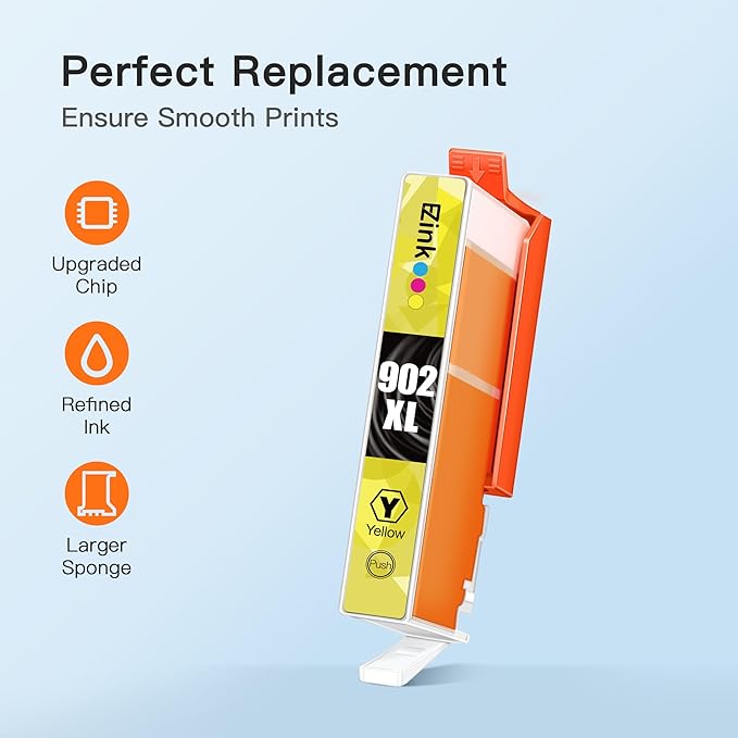 E-Z Ink Compatible 902 902XL Ink Cartridges for HP Printers Replacement for HP 902XL Ink Cartridges Combo Pack 4 Pack for Officejet Pro 6978 6968 6960 6970 Officejet 6951 6954 6956 6958 Printer-DeskLoop Office