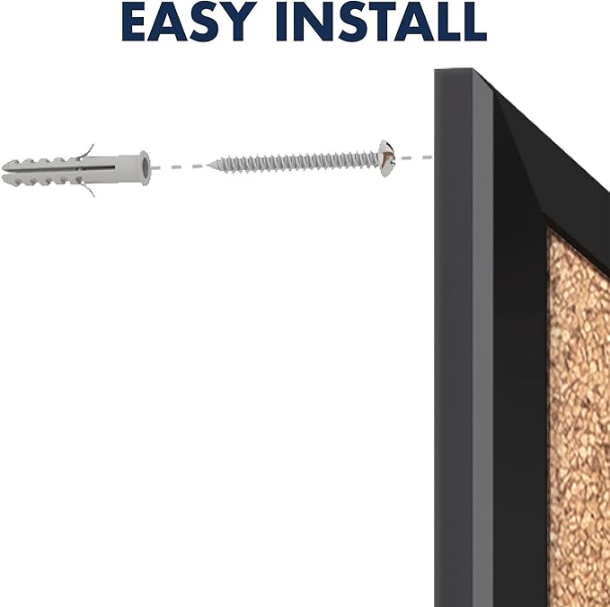 Quartet Cork Board, Bulletin Board, 4' x 3' Corkboard, Black Frame (2304B)-DeskLoop Office