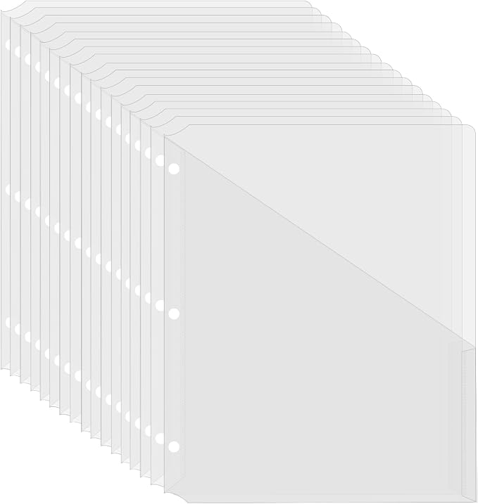 Binditek 50 Pack Transparent Clear Slash File Jacket by Binditek