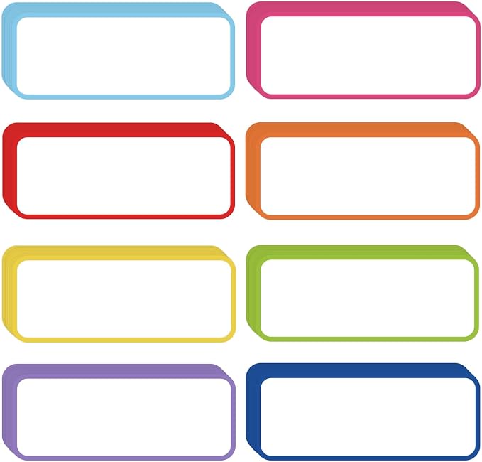72 Pcs Dry Erase Magnetic Labels Border, 3.2" x 1.2" 8 Colors | Reusable - Image 3