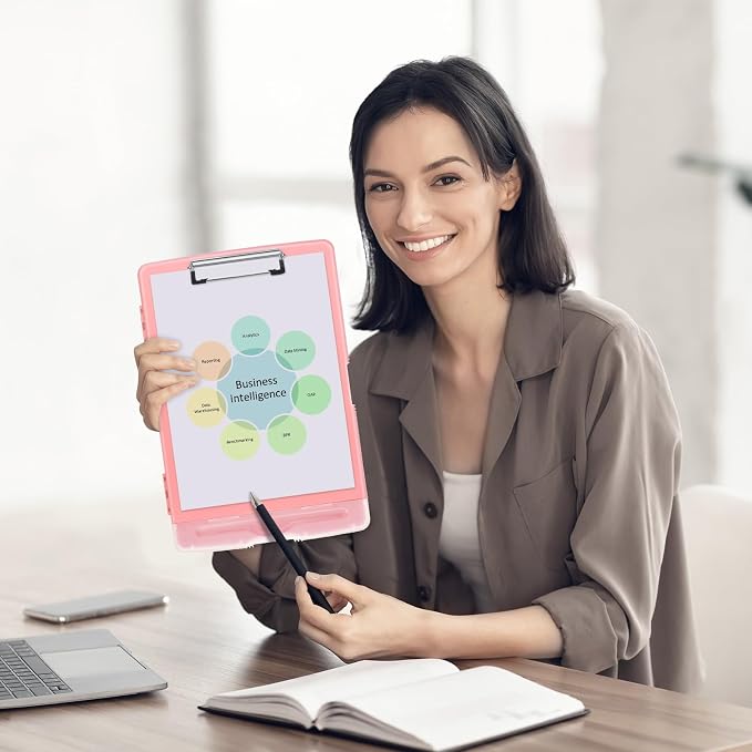 Crtiin 6 Pcs Colored Clipboard - Image 5