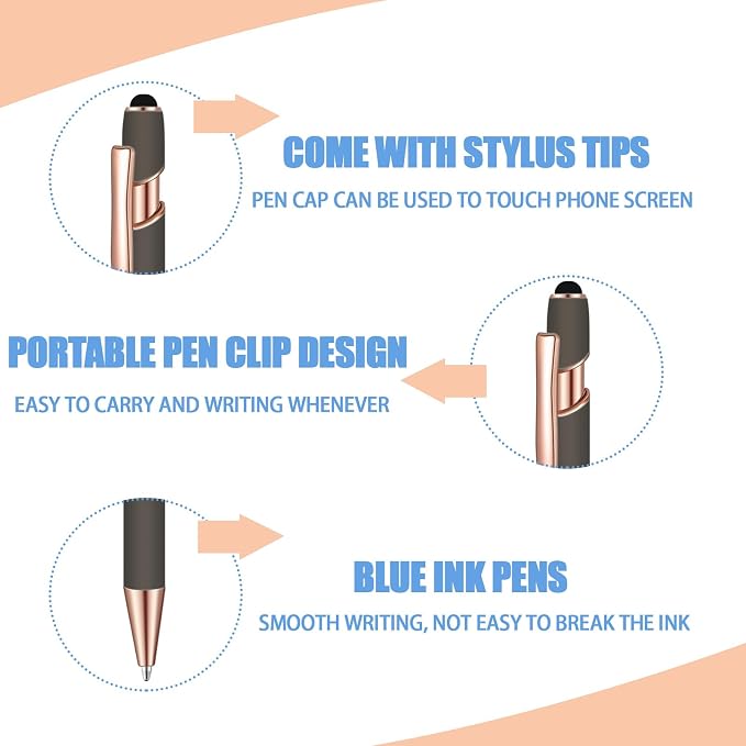 6 Pcs Blue Ink Ballpoint Pen - Image 3