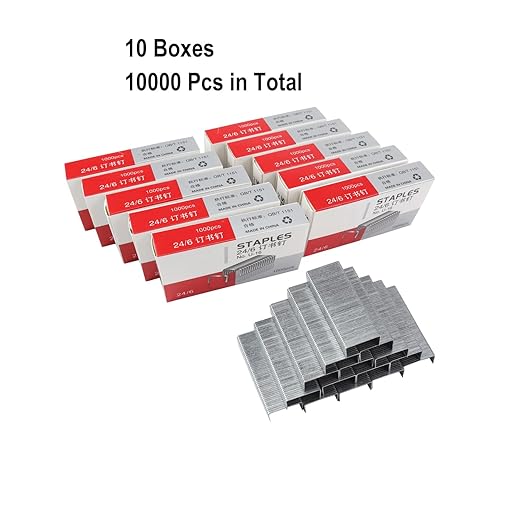 10000pcs No.12 Staples, Standard 1/4 Inch Length, 24/6 Standard Staples - Image 2