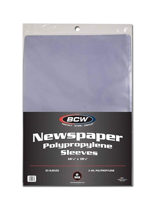 BCW 1-SSLV-NP-14X19 Newspaper Sleeves by BCW