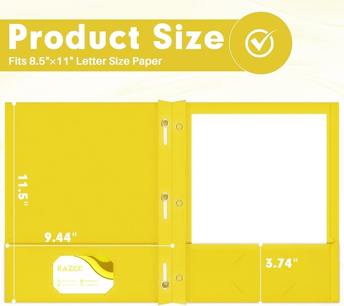 Two Pocket Folders, RAZCC 50 Pack Two Pocket Folders - Image 2