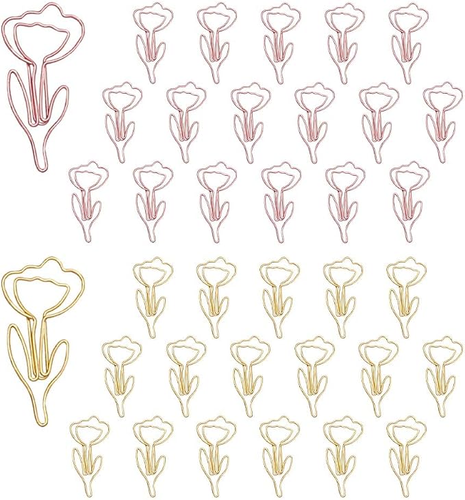 OWLFAVO 36pcs Flower Shape Paper Clips by OWLFAVO
