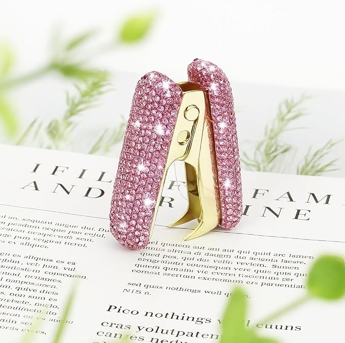 MultiBey Rhinestone Staple Remover, Handmade Bling Crystal Pink Staple Remover - Image 2