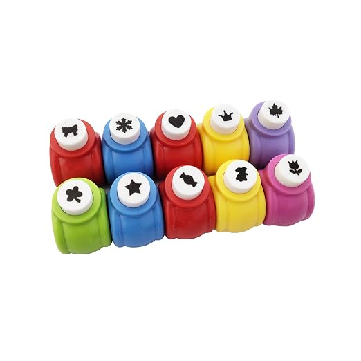 10 Pack Punch Craft Set, Colorful Crafts Hole Punch Shape, Hole Punch Shape - Image 6
