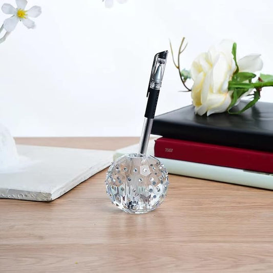 Crystal Glass Pen Holder Honeycomb Desk Accessory Fountain Pen Office Supplies Party & Gift Idea Home Decor (HONEYCOMB)-DeskLoop Office