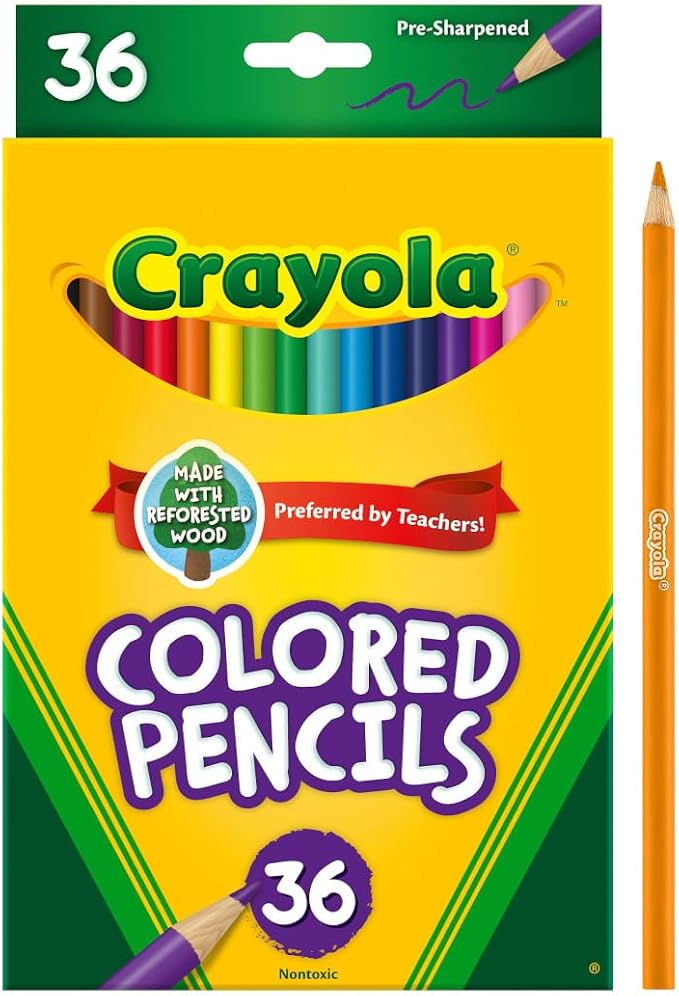 Crayola Colored Pencils, Kids Pencil Set, Pre-Sharpened Coloring Book Pencils - Image 2