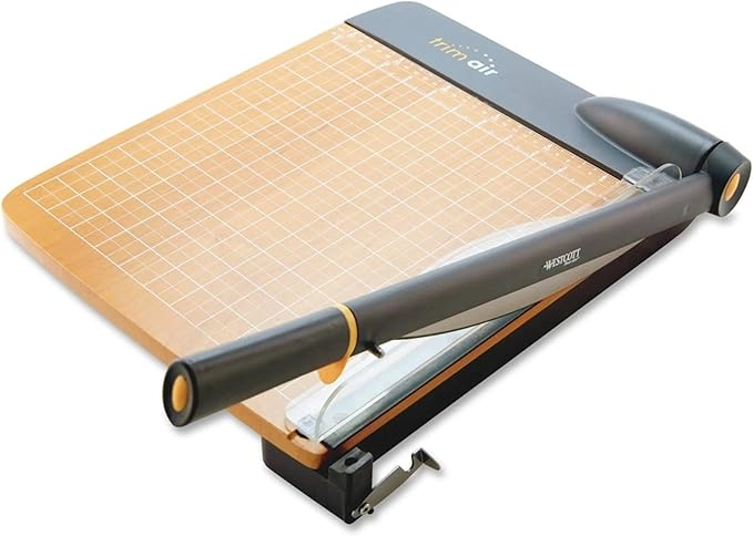 Westcott TrimAir Guillotine Paper Cutter, Paper Trimmer with Sharp and Durable Titanium-Bonded Blade, Maximum Safety Features, 18-Inch, Back to School, School Supplies, Classroom-DeskLoop Office