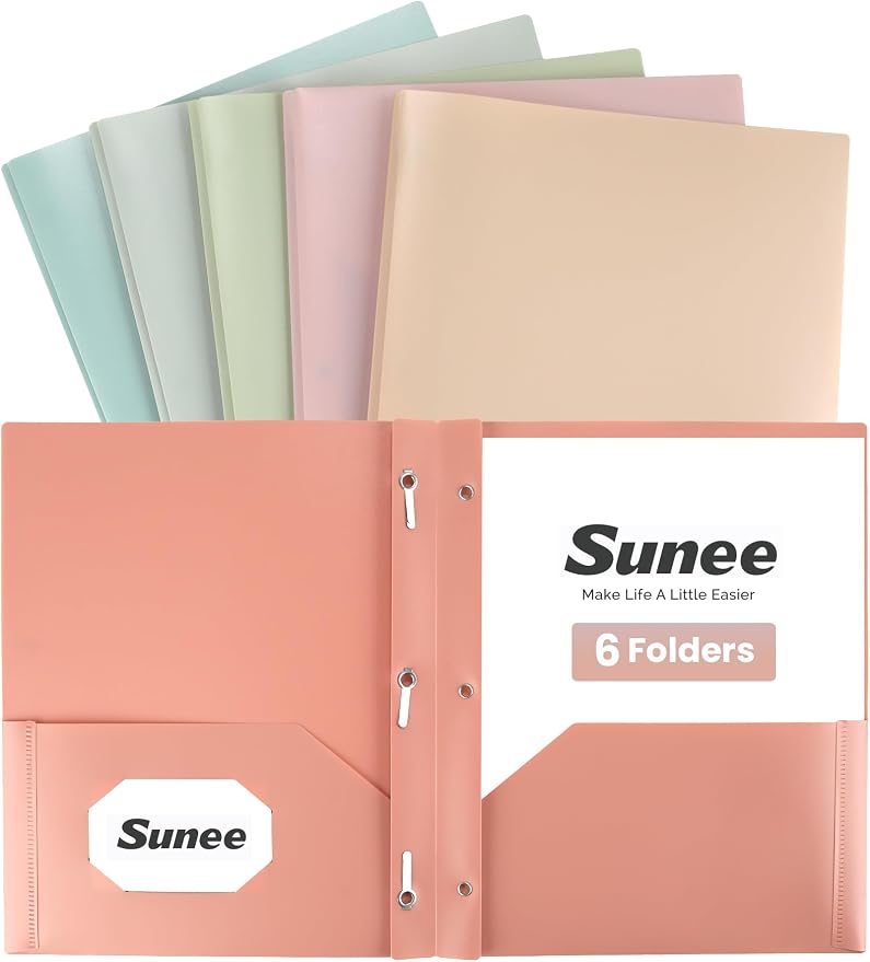SUNEE 3-Prong Plastic Folders by SUNEE