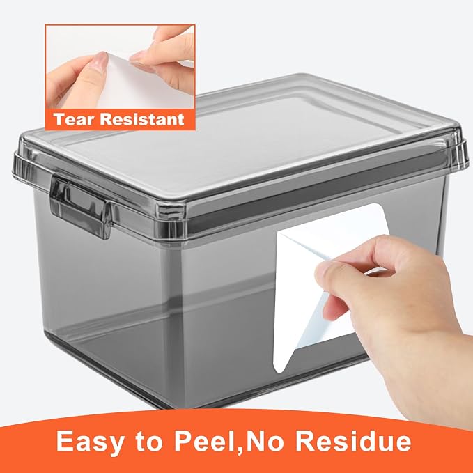160 Pcs Labels for Storage Bins, 4x6 Inch Large Removable Label Easy Peel Off - Image 5