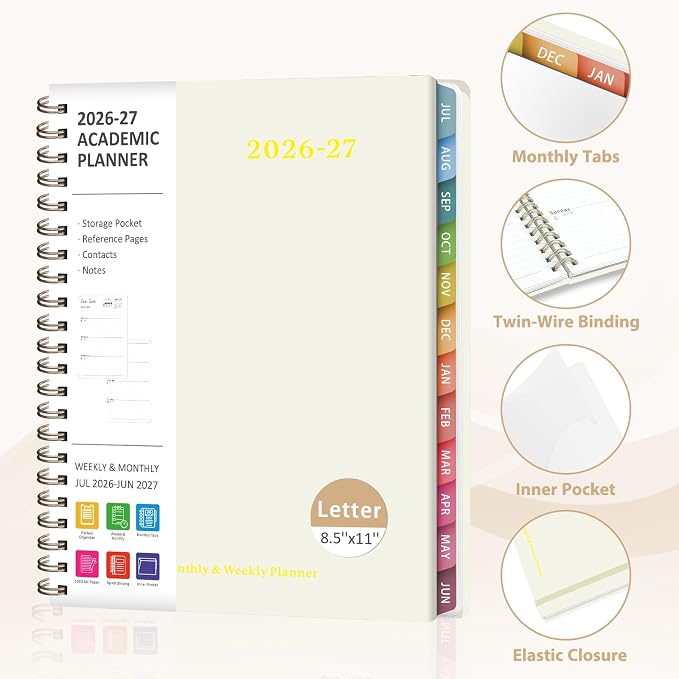 Planner 2026-2027, Weekly and Monthly Academic Year Calendar Planner, July 2026 - Image 4