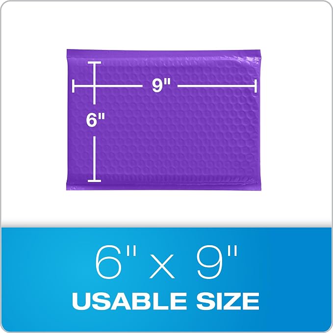 Quality Park Bubble Mailers, 6 x 9, Padded Envelopes, Shipping Bags, Water - Image 6