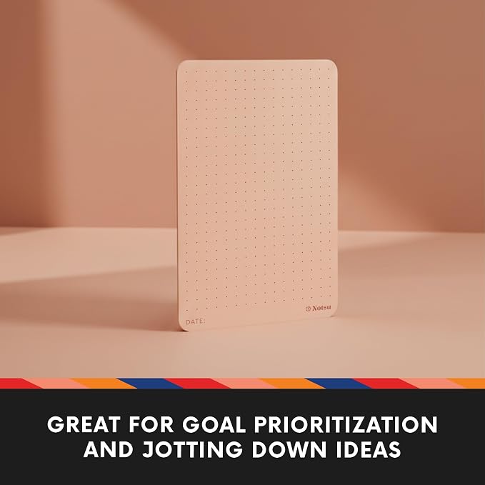 Notsu Dotted Colored Note Cards 3x5 inch, 40 ct | Orange Bullet Dot Grid - Image 4