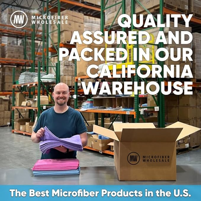 MW Pro Microfiber Cleaning Cloth | Pink | 12 Pack | 16” x 16” | All Purpose Microfiber Towels - Clean, Dust, Polish, Scrub, Absorbent-DeskLoop Office