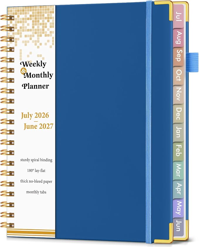 Academic Planner 2026-2027, Hardcover Weekly and Monthly Calendar Planner from by Unknown