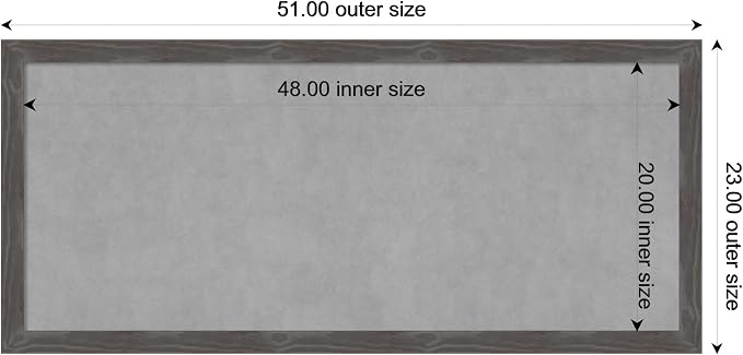 Amanti Art Grey Framed Magnetic Board 23x51 Oversize Vision Board - Image 4