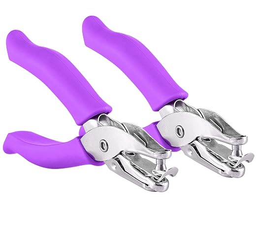 Single Hole Punch Metal Purple, 1/4” Hole Puncher by Enday