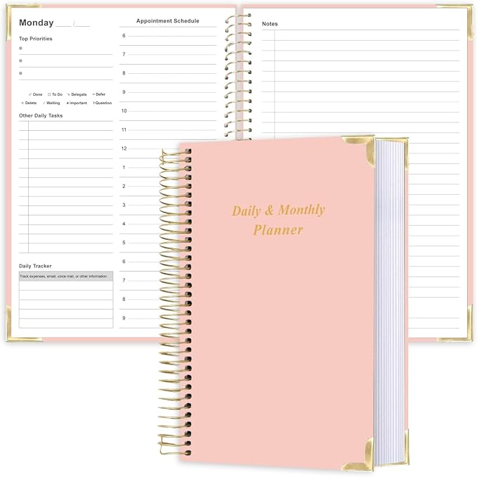 Undated Daily Planner 5.8"x8.5" by Qzyoneei
