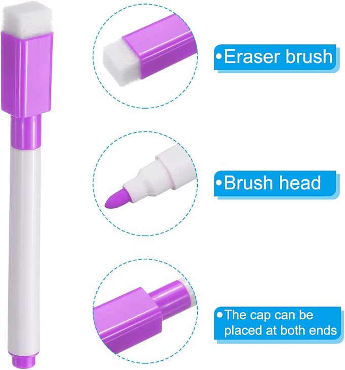 PATIKIL Dry Erase Marker Pens, 30 Pack Purple Ink Fine Point Low Odor Whiteboard - Image 4