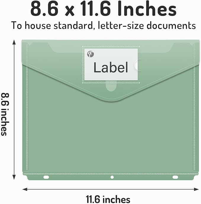 Forvencer Binder Pocket, 36 Pack Super Heavyweight Plastic Folders - Image 2