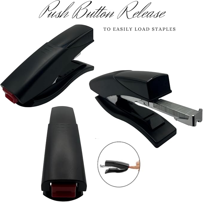 Ergonomic Desk Stapler Black - Image 2