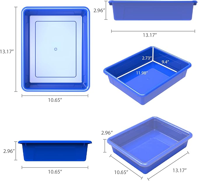 Storex Letter Size Flat Storage Tray – Organizer Bin - Image 6