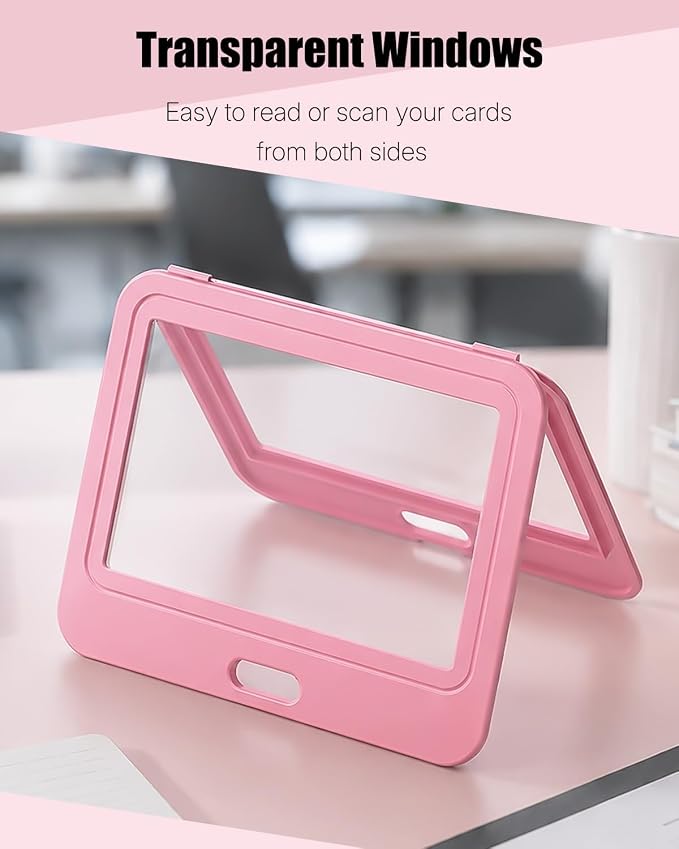 Uniclife 3 Pack Pink Horizontal Badge Holders - Image 2