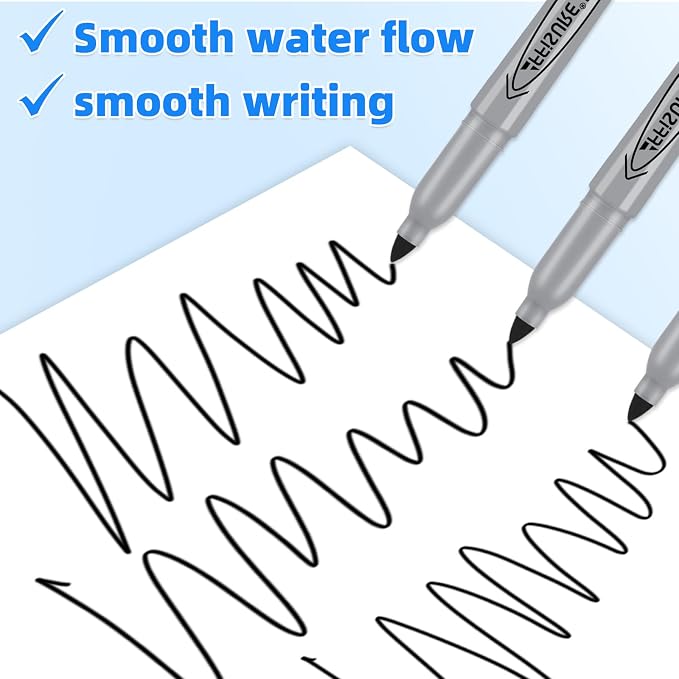 Permanent markers, 12 packs permanent markers bulk, quick drying in one second - Image 5