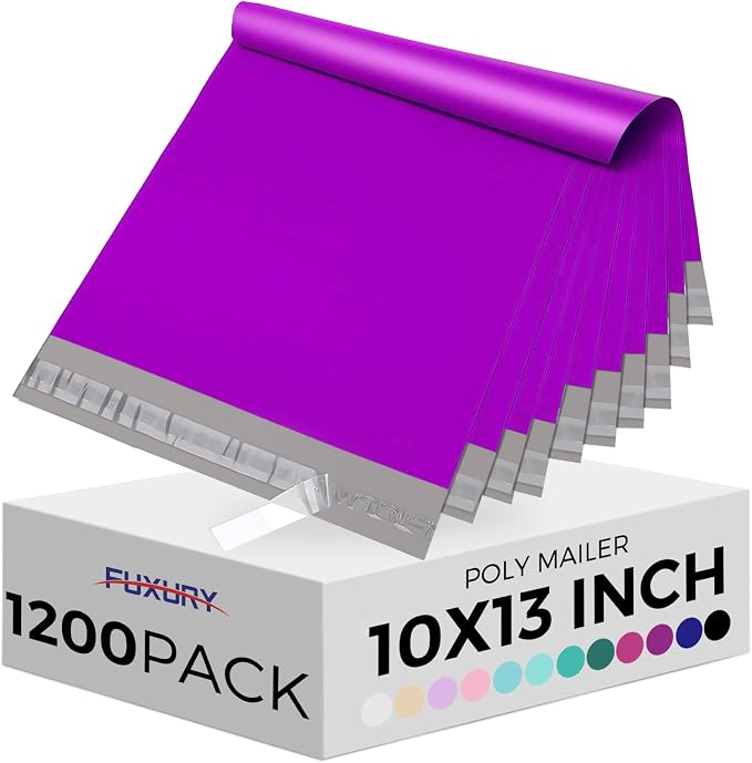 Fuxury Poly Mailers 10x13 Inch 1200 Pcs, Bulk Shipping Bags by Fuxury