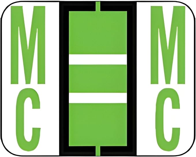 Doctor Stuff - File Folder Labels, Alphabet Letter Green Mc Stickers, by DoctorStuff