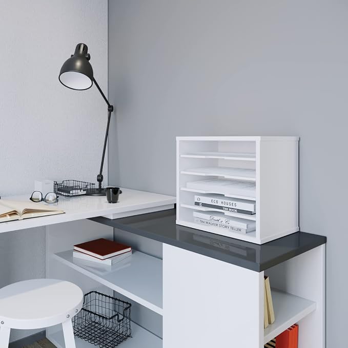 Ballucci File Organizer Paper Sorter, 5 Tier Adjustable Shelves Office Desk - Image 9