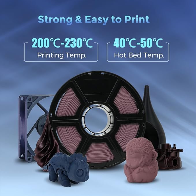 FLASHFORGE Carbon Fiber PLA Filament 1.75mm, Carbon Fiber Reinforced PLA 3D Printer Filament, 1KG Spool Dimensional Accuracy +/- 0.02mm, High Strength & High Abrasion-Resistance (Dusty Pink)-DeskLoop Office