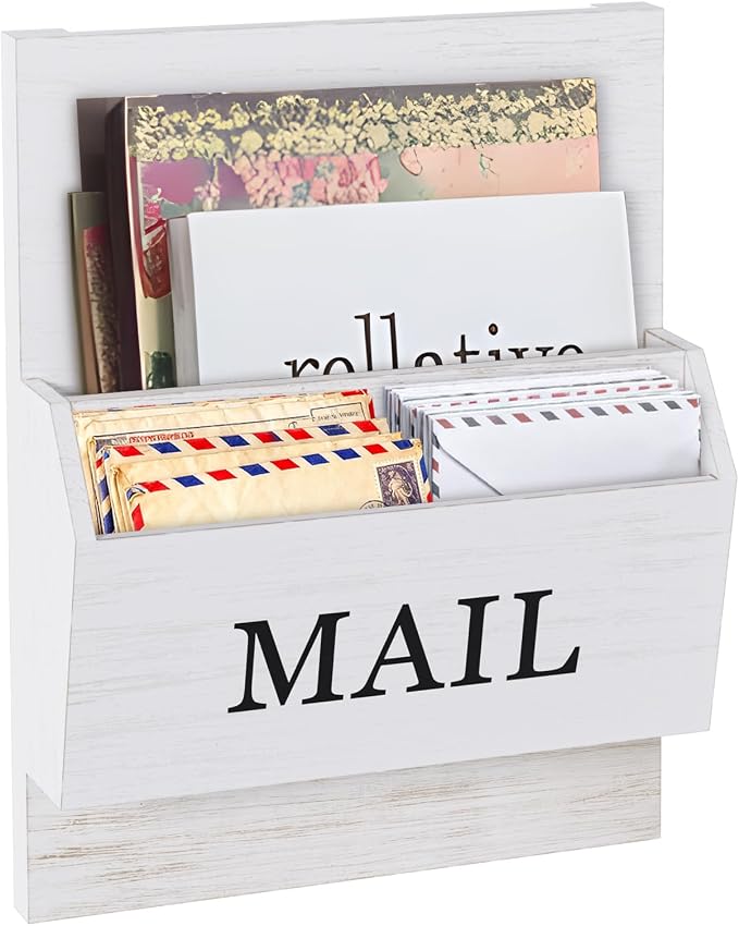SeekElegant Mail Organizer Wall Mounted, 2-Slot Mail Holder by SEEKELEGANT
