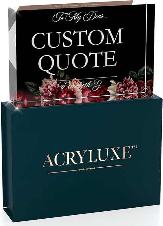 Personalized Gifts, Custom Quote Block Letter Board, Crystal-Clear Acrylic by MySignCenter