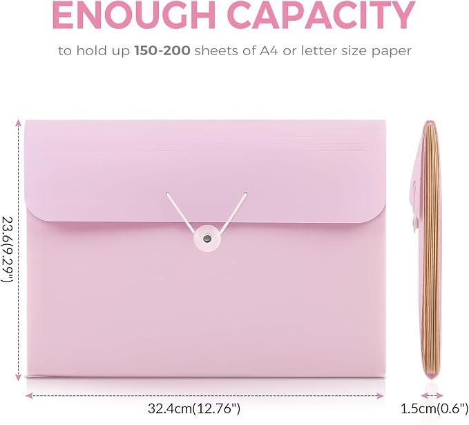 SKYDUE Accordion File Organizer, Expanding File Folder - Image 2
