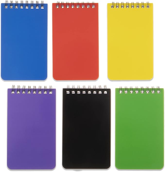 QiCheng 6pacs Pocket Notebook Mini Notepad Small Spiral Notebooks 3X5Inch | by Thegoodlifeisuptoyou