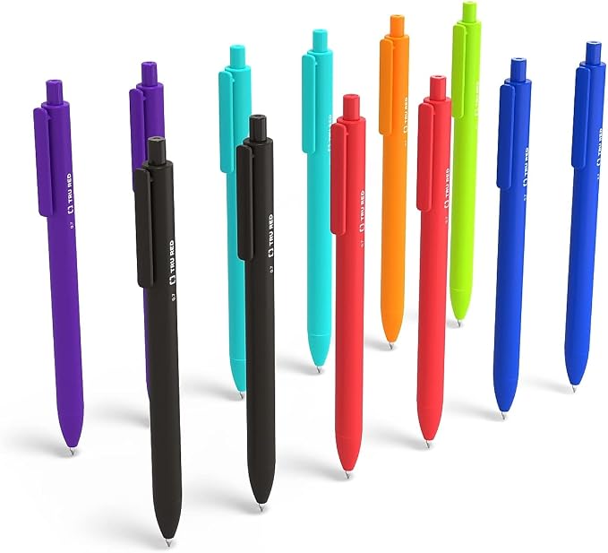TRU RED Retractable Gel Pens, Fine Point 0.5mm, 24 Pack – Quick‑Dry Pens by TRURED