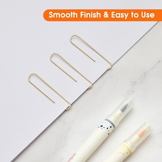 NEEWAY Gold Paper Clips, 2 Inch Jumbo Paperclips, Stylish Gold-Plated Paper Clip - Image 4