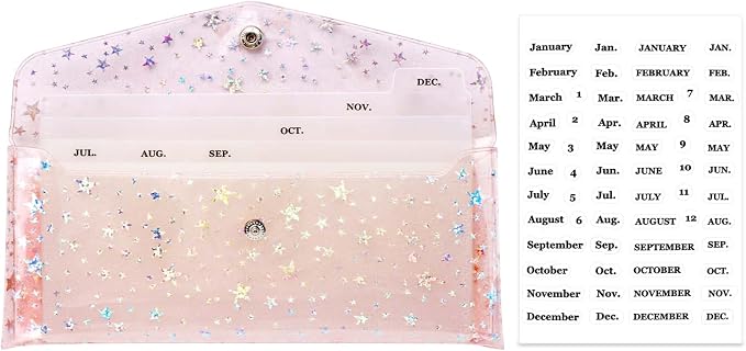 NatSumeBasics 6-Tab Pink Cash Envelope Stuffing Wallet by NatSumeBasics