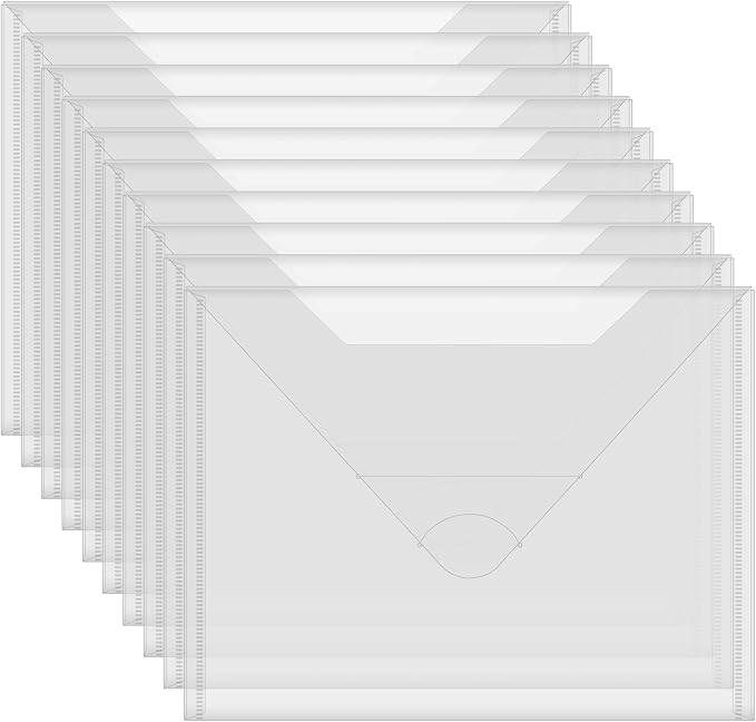 Briartw 10 Pack Large Storage Bag, 11.5"x9"Resealable Plastic Envelopes Pockets by Briartw