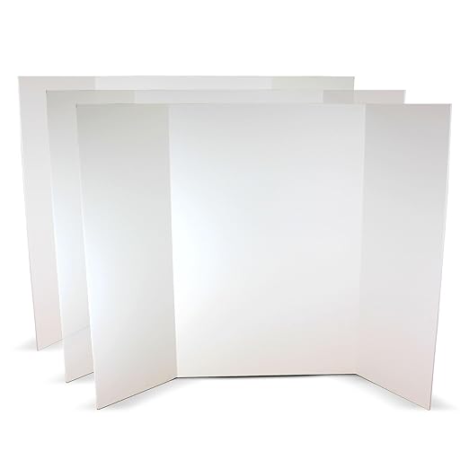 Flipside Products 36” x 48” Foam Project Boards for Presentations, Science Fair, School Projects, Event Displays and Trifold Picture Board - White - 3 Pack-DeskLoop Office