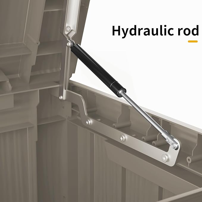 150 Gallon Outdoor Storage Box Waterproof Lockable Resin Deck Box Large, Patio Storage Bin for Pool Accessories Cushion Furniture, Garden Tools, UV-Resistant Outside Delivery Grey-DeskLoop Office