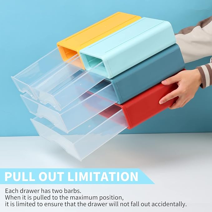 OSteed Desktop Drawers for Paper, Stackable Office Storage Drawers for Desk - Image 4