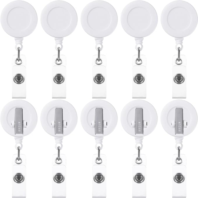 Zonon 50 Pcs Retractable Badge Holder Reels by Zonon