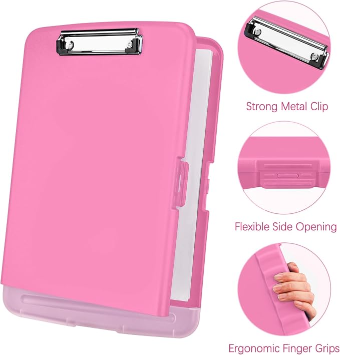 Meiikun Clipboard with Storage, Plastic Clipboards 8.5x11 with Pen Holder - Image 3