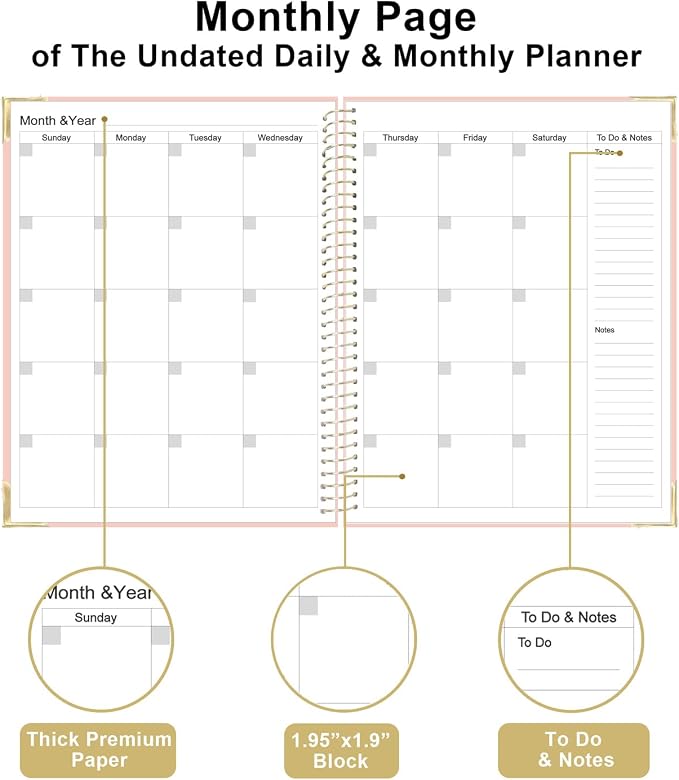 Undated Daily Planner 8.5"x11" - Image 3