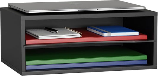 GDINDINFAN Wood Desktop Letter Tray File Organizer, Paper Storage Mail Sorter by GDINDINFAN